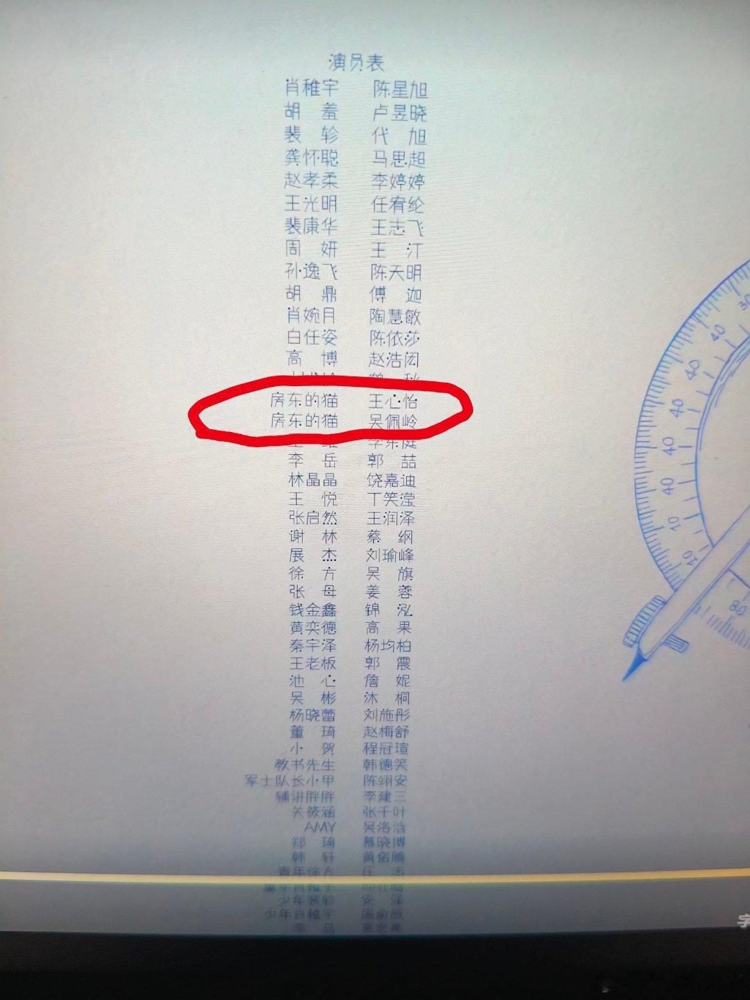 求解，轧戏片尾演员表里这两只猫是咋回事？？ 