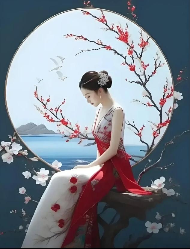 酒过三巡夜已深，
心中念想昔日人，
曾许月下白头誓，
………？

上联：月下曾许