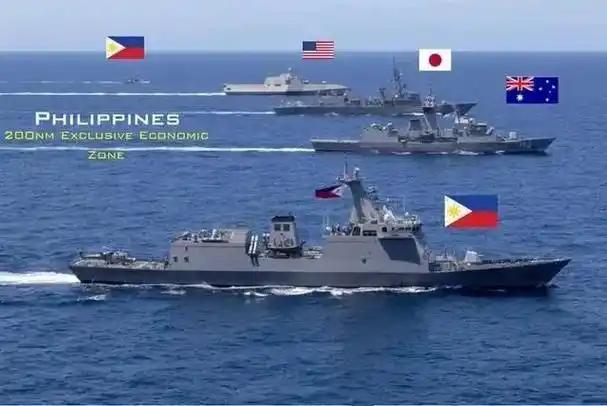 就在刚刚。美国、日本、印度、澳大利亚突然宣布了，在南海启动首次四方联合海上安全演