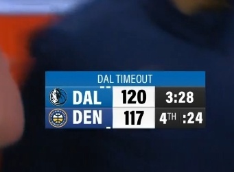 约老师累的不行基德帮着叫了2个暂停 独行侠vs掘金