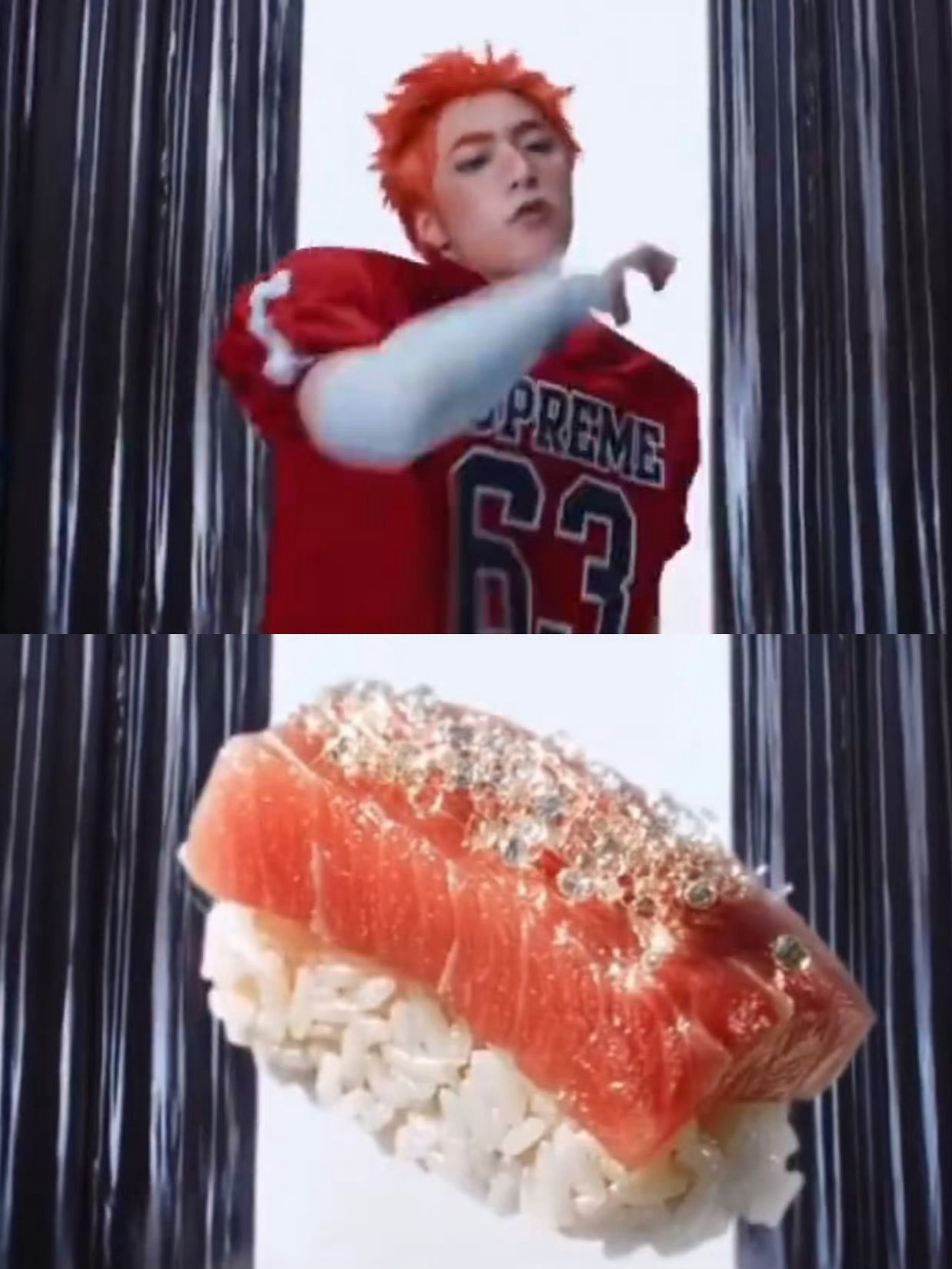 刘耀文内娱唯一寿司塑哈哈哈哈哈哈哈哈哈哈哈，谁懂我看mv看的正起劲儿呢，突然看到