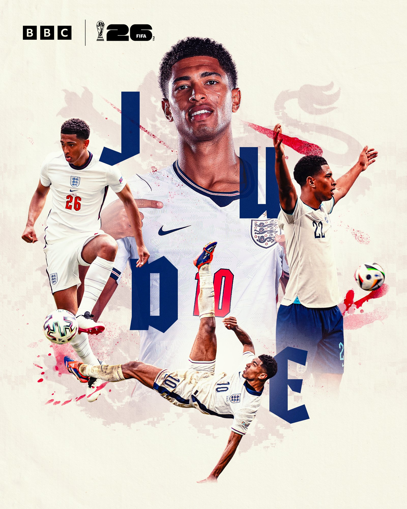 贝林已经参加四次大赛2020欧洲杯、2022世界杯、2024欧洲杯、2026世界