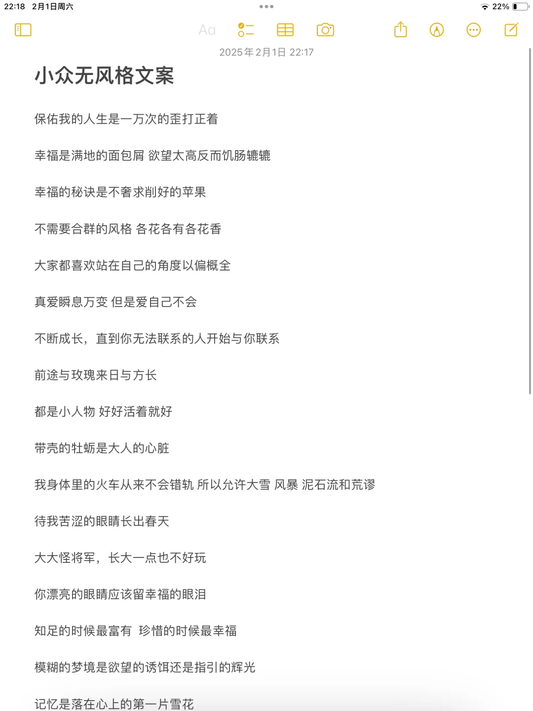 无风格小众文案