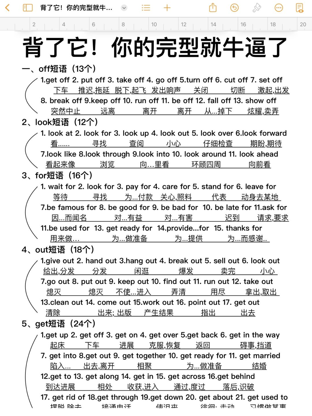 背了它，你的完型牛逼了！啃透轻松130+！