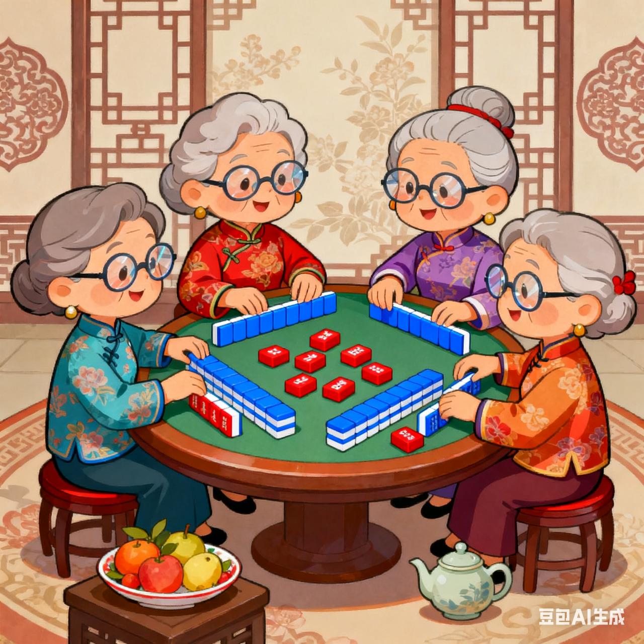 晚上，遇到邻居阿婆穿戴整洁的坐上公交车，前往朋友那里打麻将去了，每次遇到她都是很