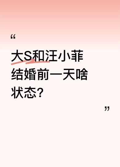 有考古发现一张照片，是大S跟汪小菲结婚前一天被拍到的，照片里的他们意气风发。曾经