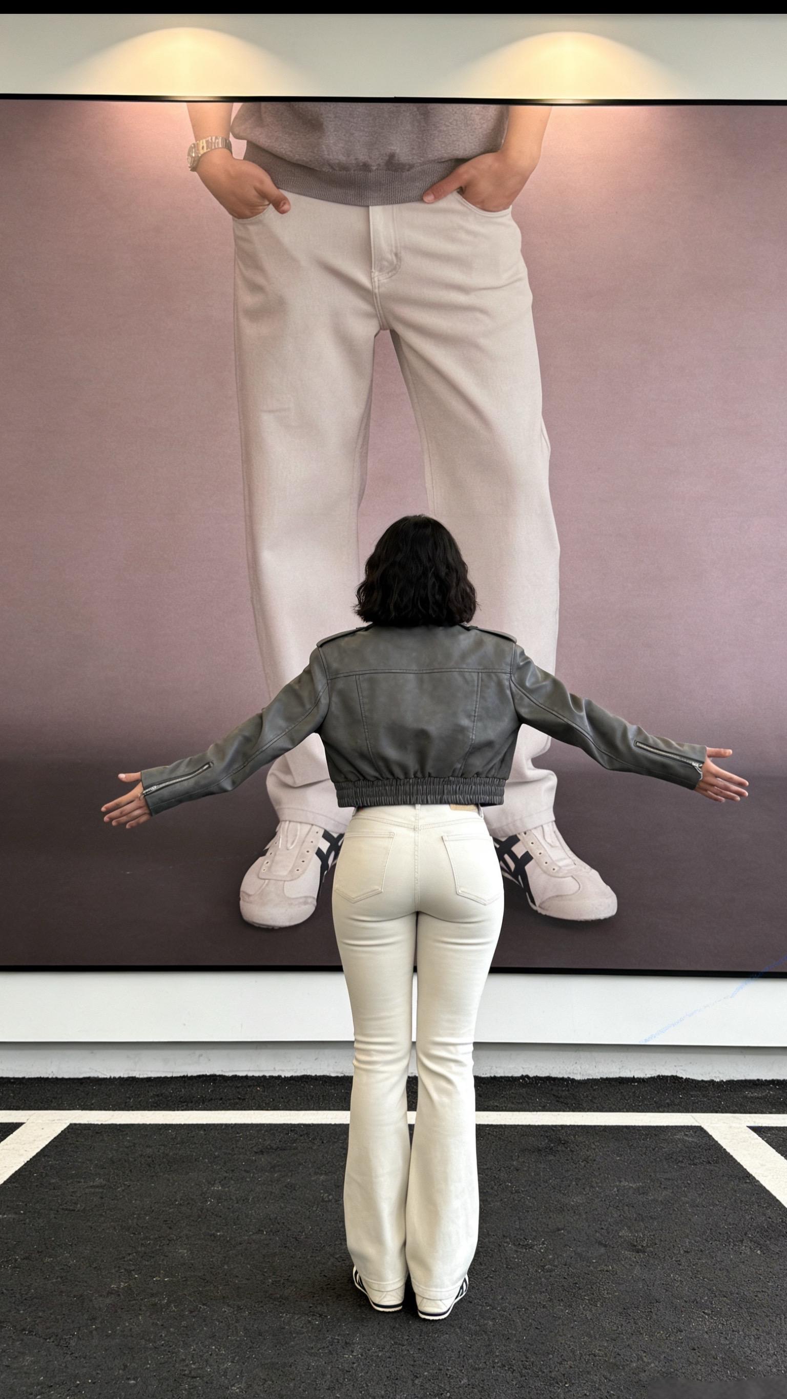 美式高弹纯白色牛仔裤男春夏休闲百搭显高显瘦直筒裤