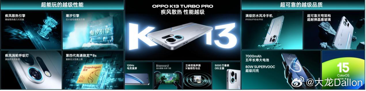 2025年7月21日，OPPO在东莞正式发布越级性能先锋K13 Turbo系列，