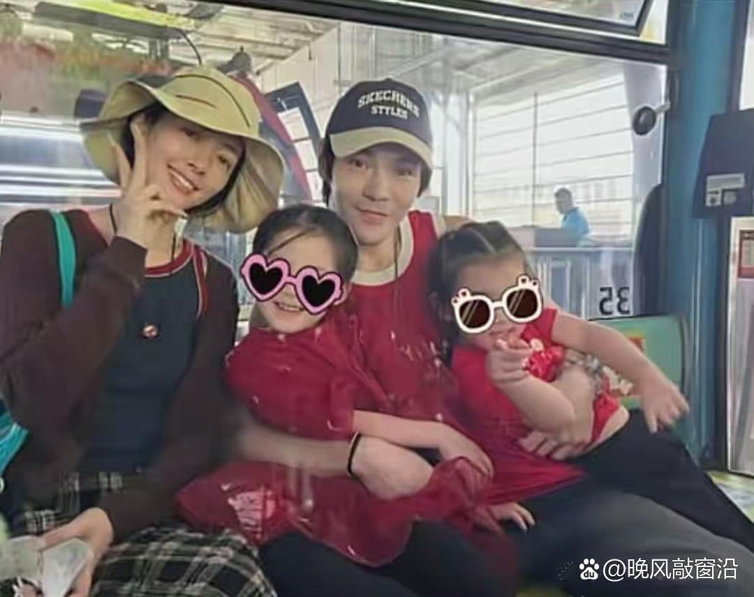 郭碧婷一家四口出游！向佐手臂全是肌肉好壮实，3岁儿子赶超姐姐 ​​​