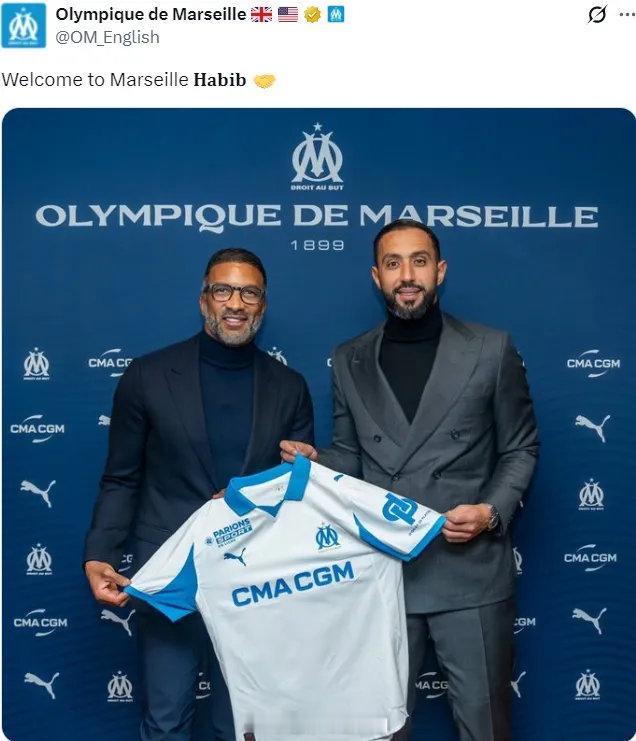 官方：马赛宣布任命前纽卡斯尔和维拉后卫哈比卜-贝耶为球队主帅，以接替德泽尔比。现