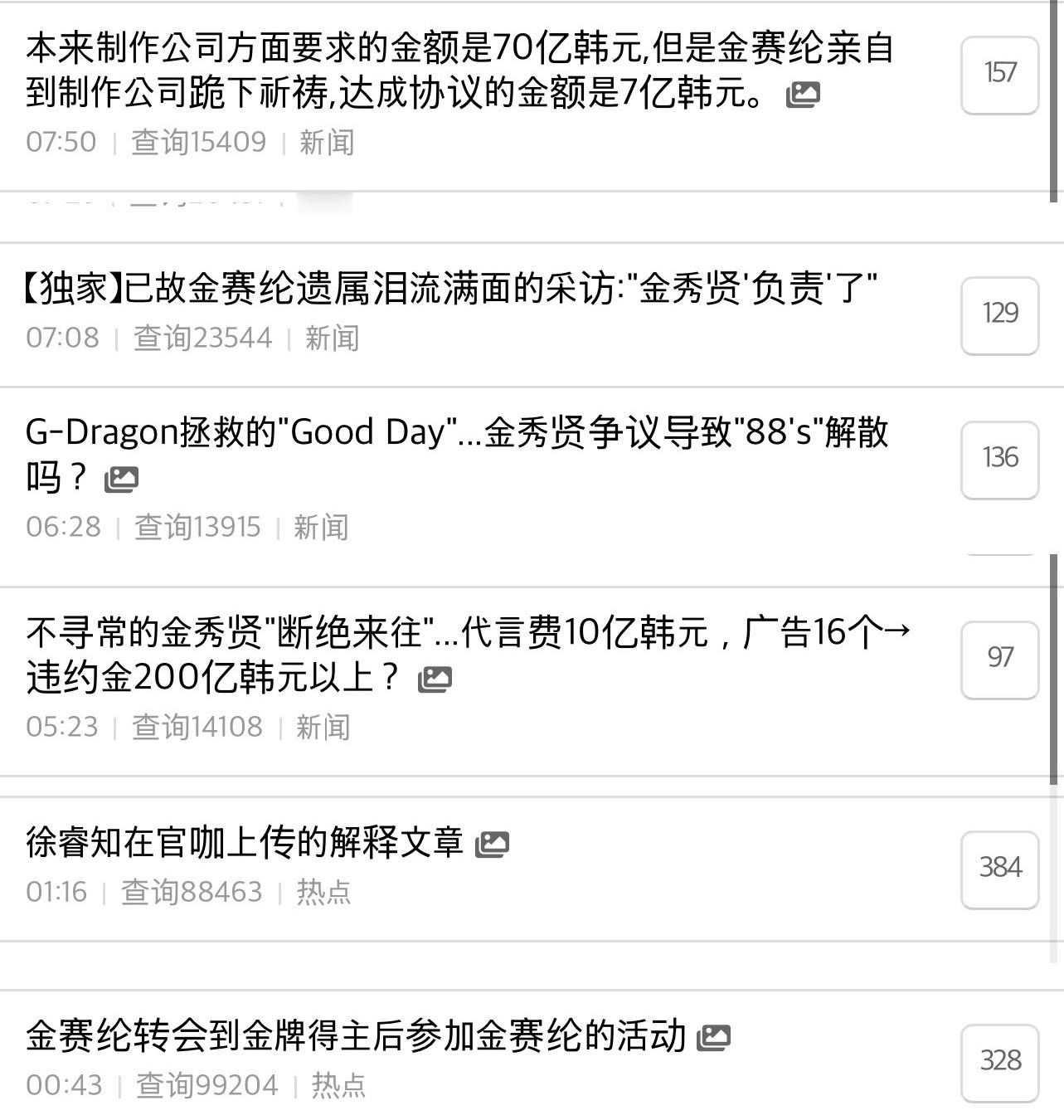 一大早又是一大堆热帖～金秀贤ltp事件今日热帖总结：本来制作公司方面要求的金额是