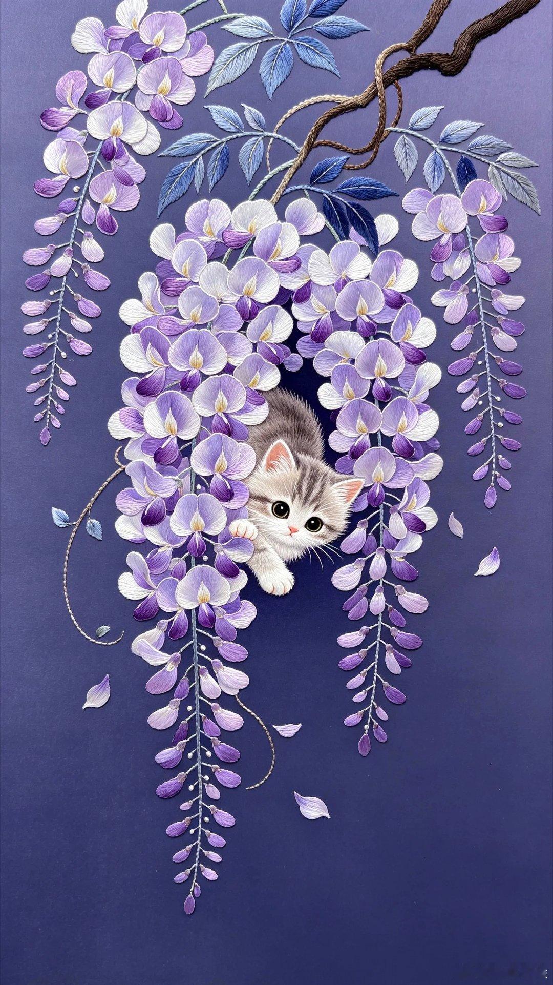 清香四溢花苞萌宠酣睡可爱壁纸～ ​​​