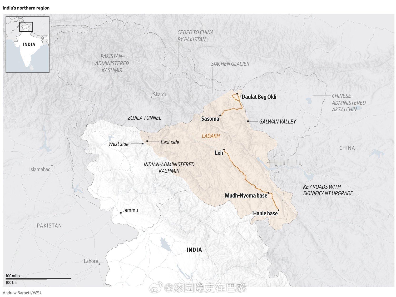 中印边界问题是中印之间的事 华尔街日报（WSJ）：在2020年一场造成伤亡的边境