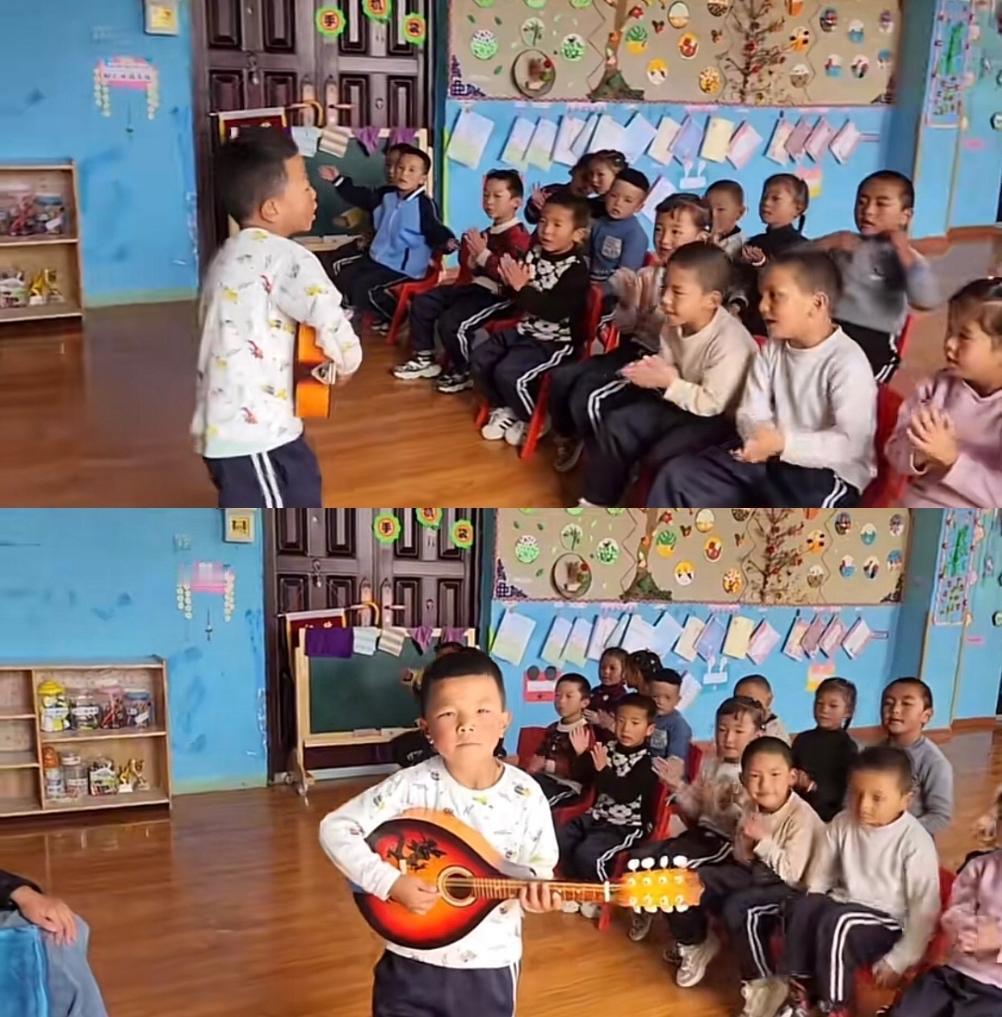 大家都被这个小罗周刷屏了吧，
不是羡慕他的才华，
而是孩子这份对爱好沉迷和享受状