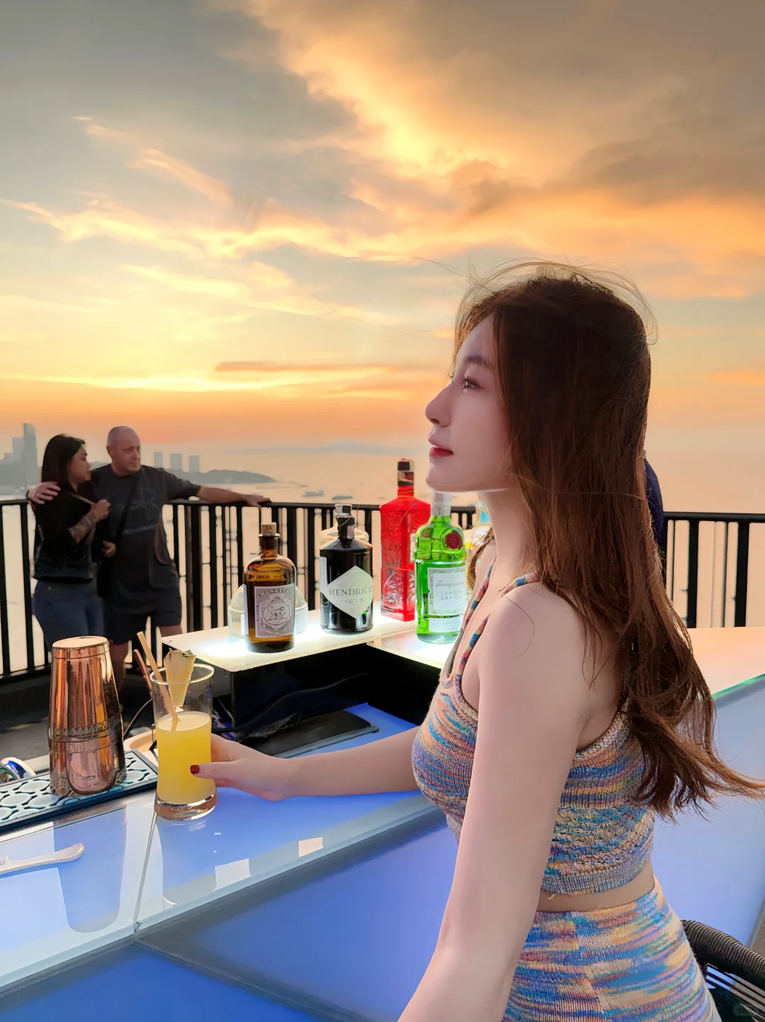 泰国芭堤雅skybar 邂逅橘粉色的云海🌇