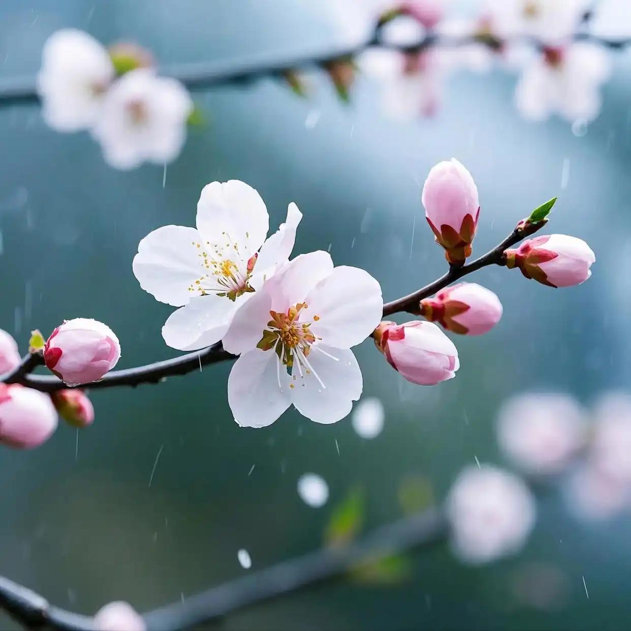 下联：雨洒杏花花成诗。

（图片来自网络）