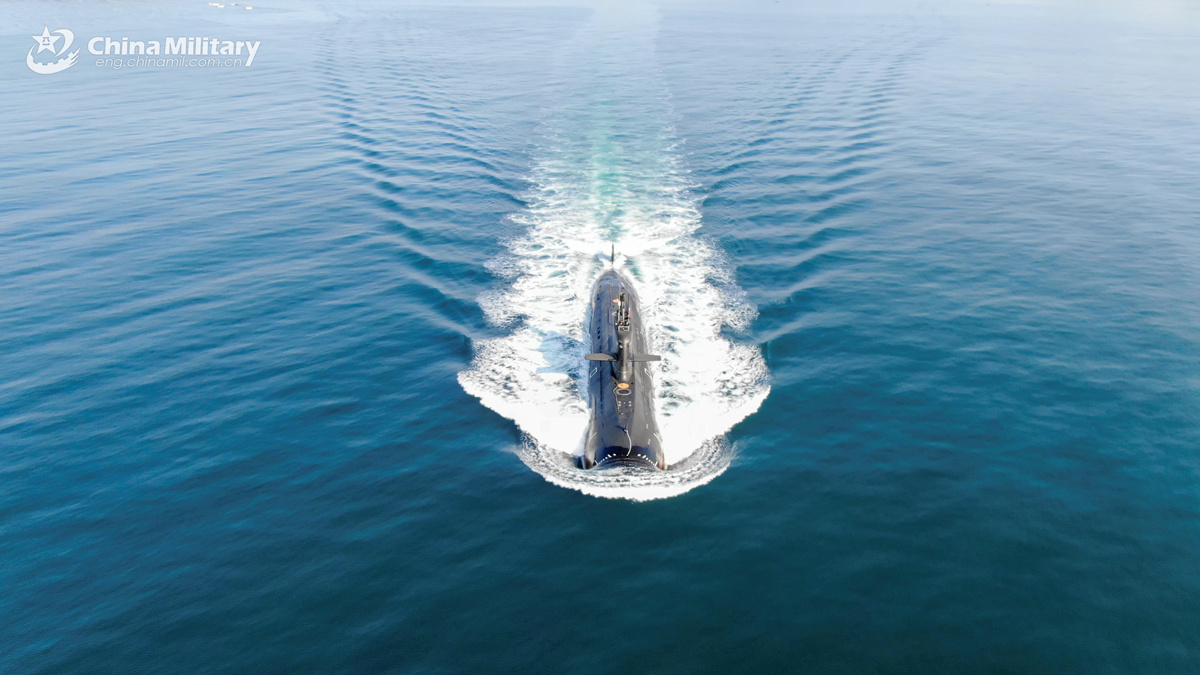 A submarine attached to a naval submarin