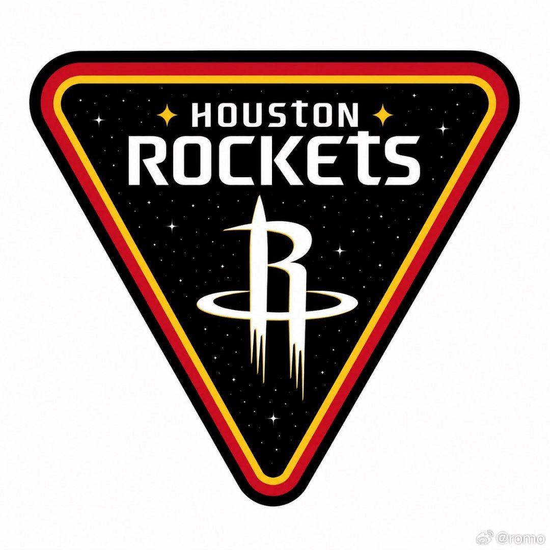 今天看到一个带星空的黑版logo ✨会不会比官方版的更好？休斯顿火箭
