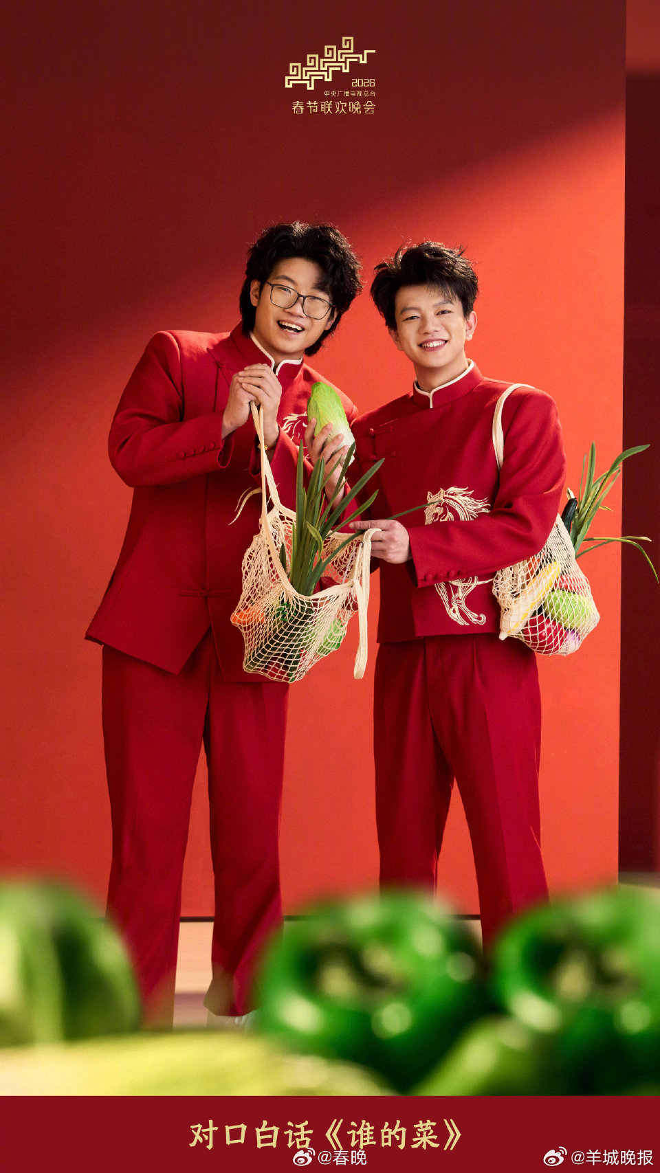 【2026年总台春晚海报】 第一批春晚节目来啦~陪您一起欢欢喜喜过大年！你最期待