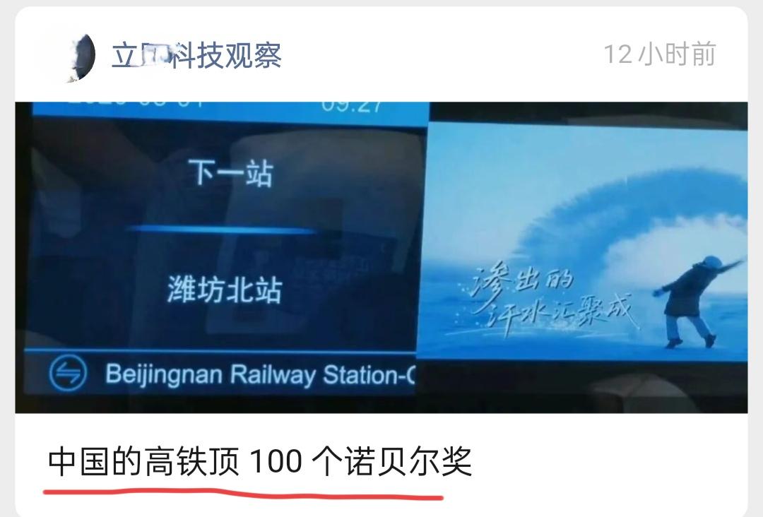 张维为教授有一点很好，说话文明。
近日，项某刚先生写了一篇文章，《中国的高铁顶1