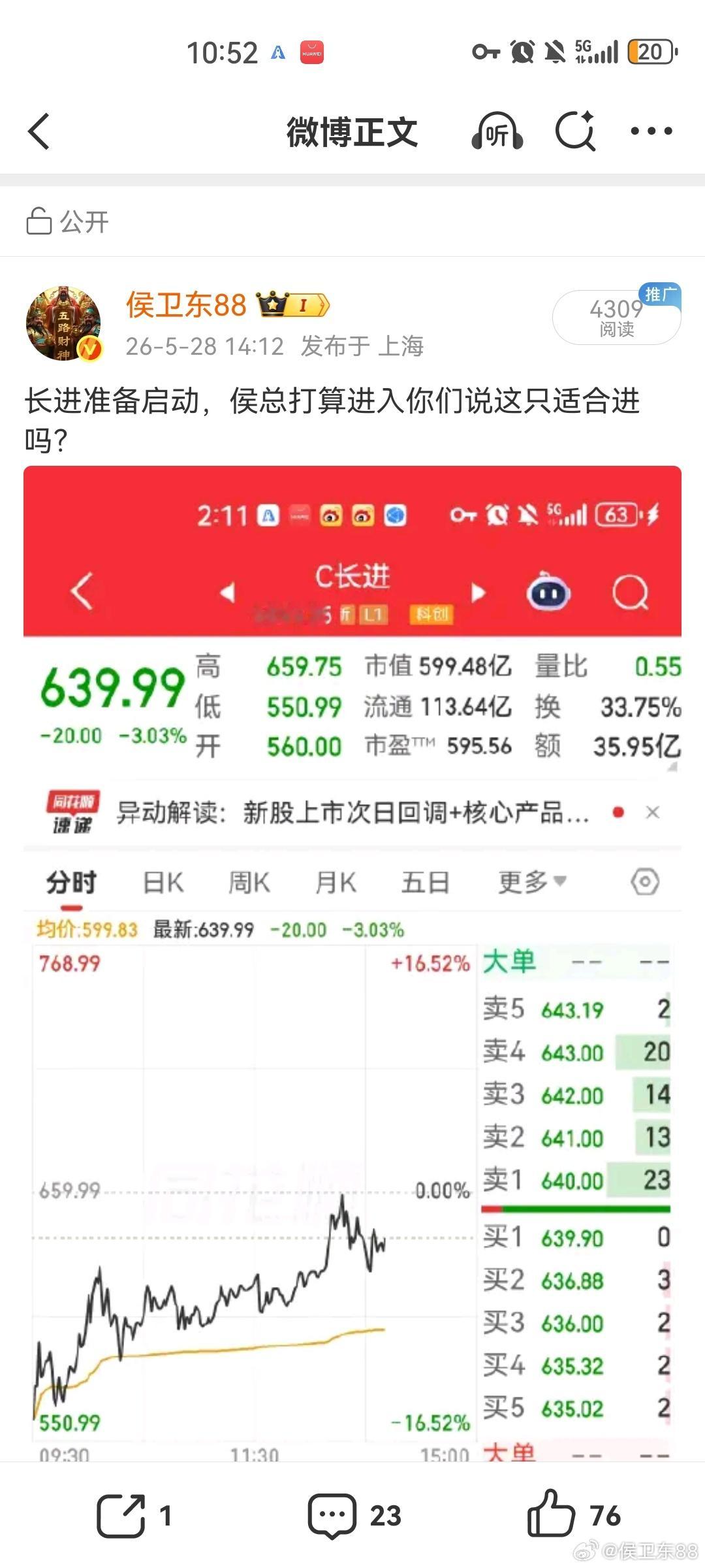 短线节奏拿捏！侯总昨天提示的长进，今天直接兑现大肉！新股次新+军工概念双buff