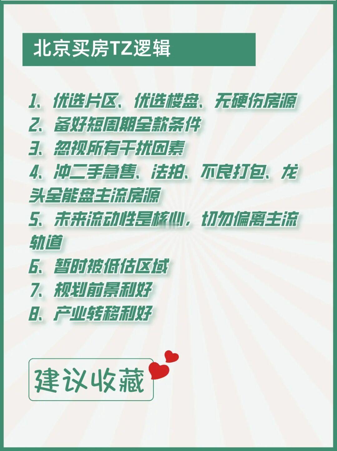 北京买房TZ逻辑‼️