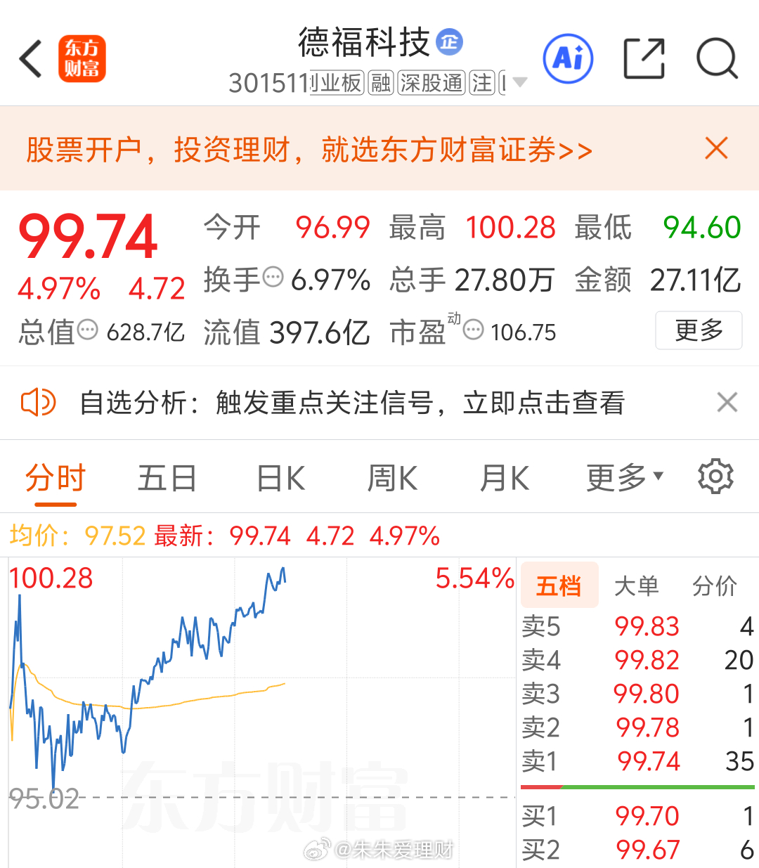 蹭蹭往上涨， 