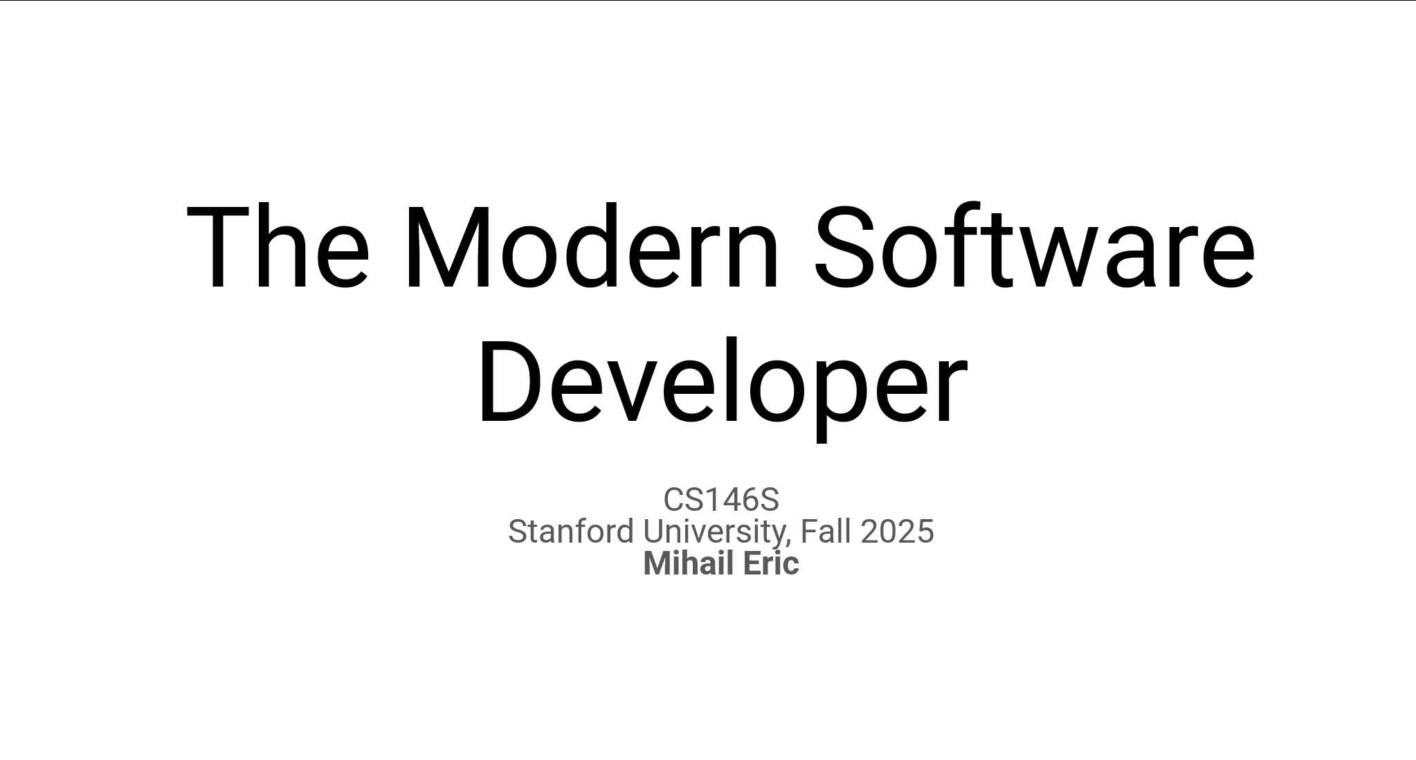 斯坦福新开设的一门教你如何利用LLM提高开发者的生产力的课程：现代软件开发者课程