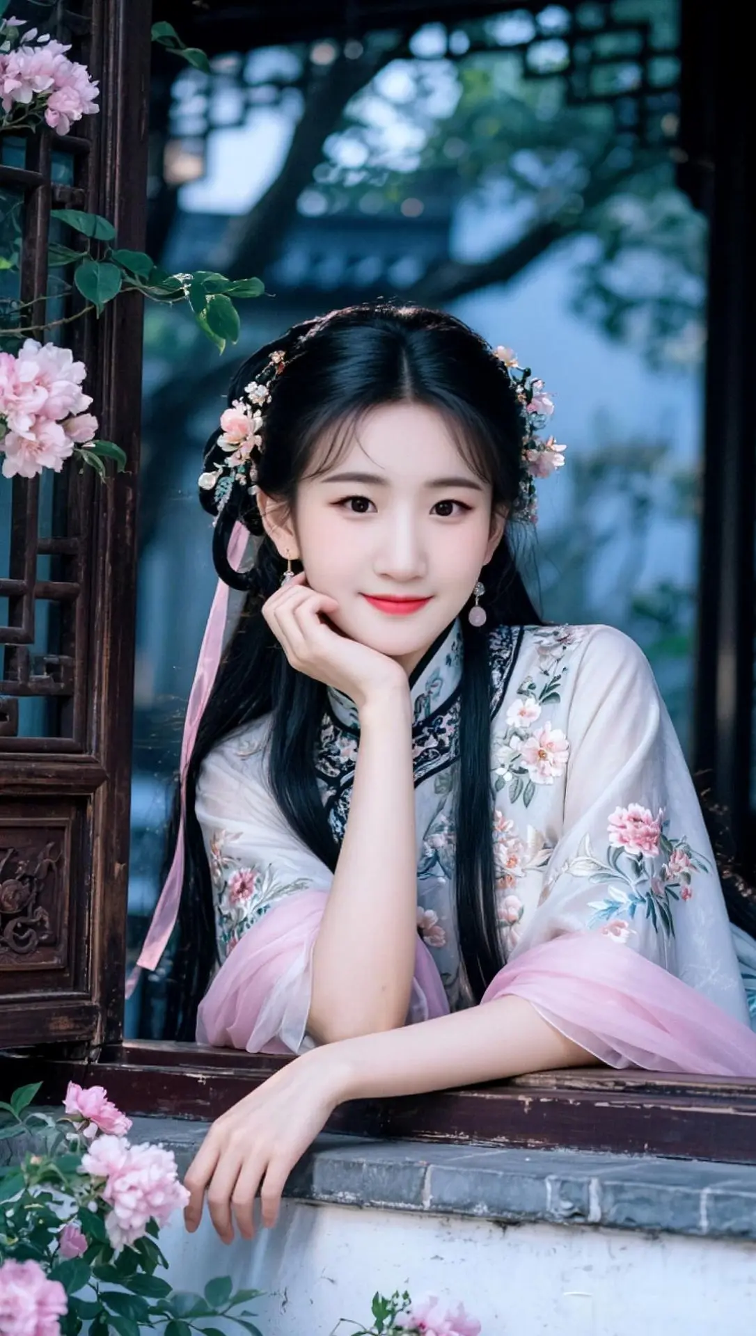 AI蔷薇古风照 ai创作