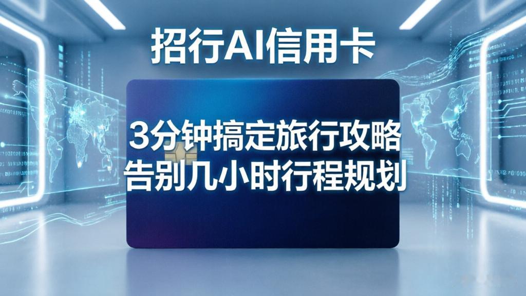 3分钟搞定旅行攻略！招行AI信用卡，告别几小时行程规划
 
从前计划一趟短途旅行