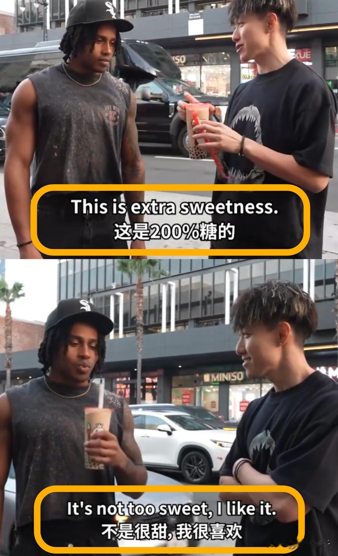 美国人吃糖的程度，我们是真比不过[笑哭]！蜜雪冰城这段时间，刚到美国开了新店。为