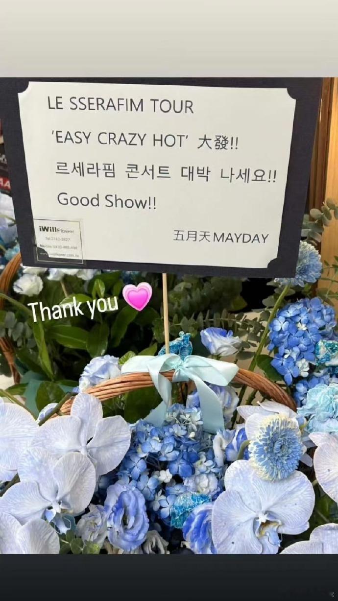 花香混着演唱会的旋律漫开，许光汉的花篮立在后台。没有花哨的点缀，却像给紧张的氛围