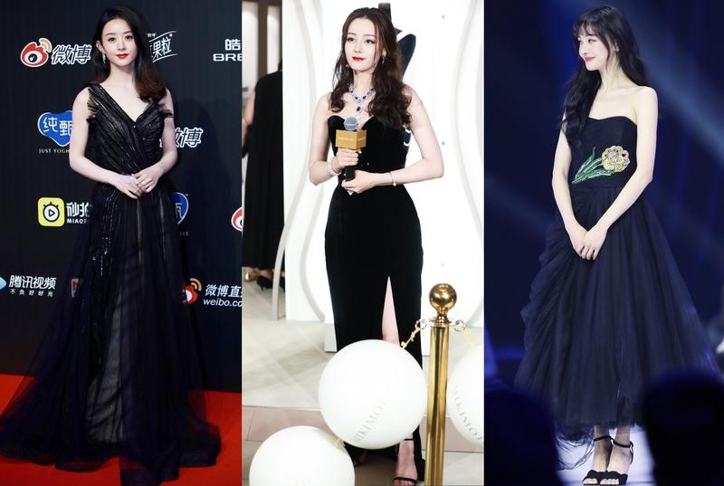 好看显气质的礼服可太多啦！陈紫函的两套礼服就美得各有千秋。鎏金露肩裙，利落的肩膀