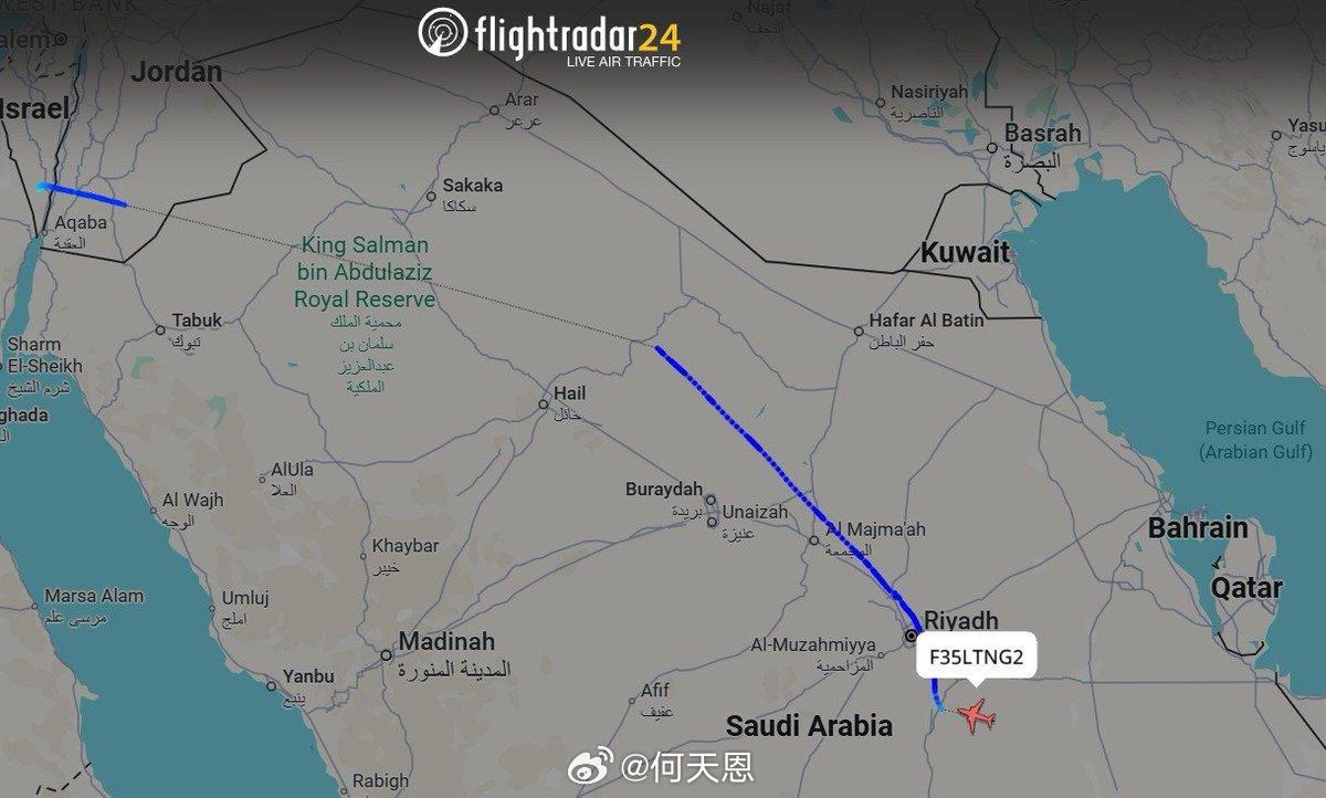 最新消息：一名从以色列奥夫达空军基地起飞的美国隐形战机飞行员在前往伊朗途中忘记关