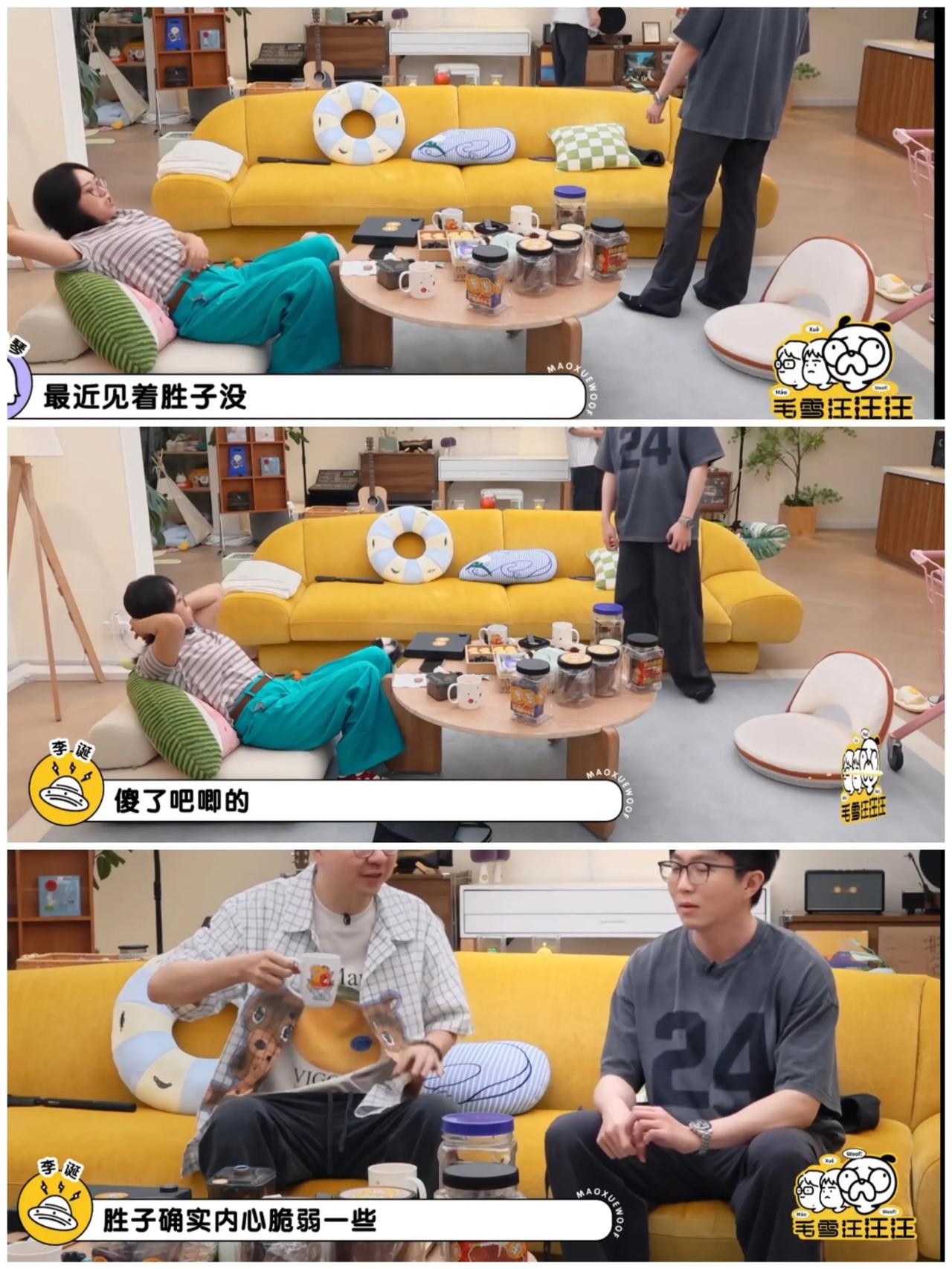 李雪琴知道徐志胜各种资源都是李诞的
李诞直接说徐志胜傻不拉几。
摇头长长叹了一口