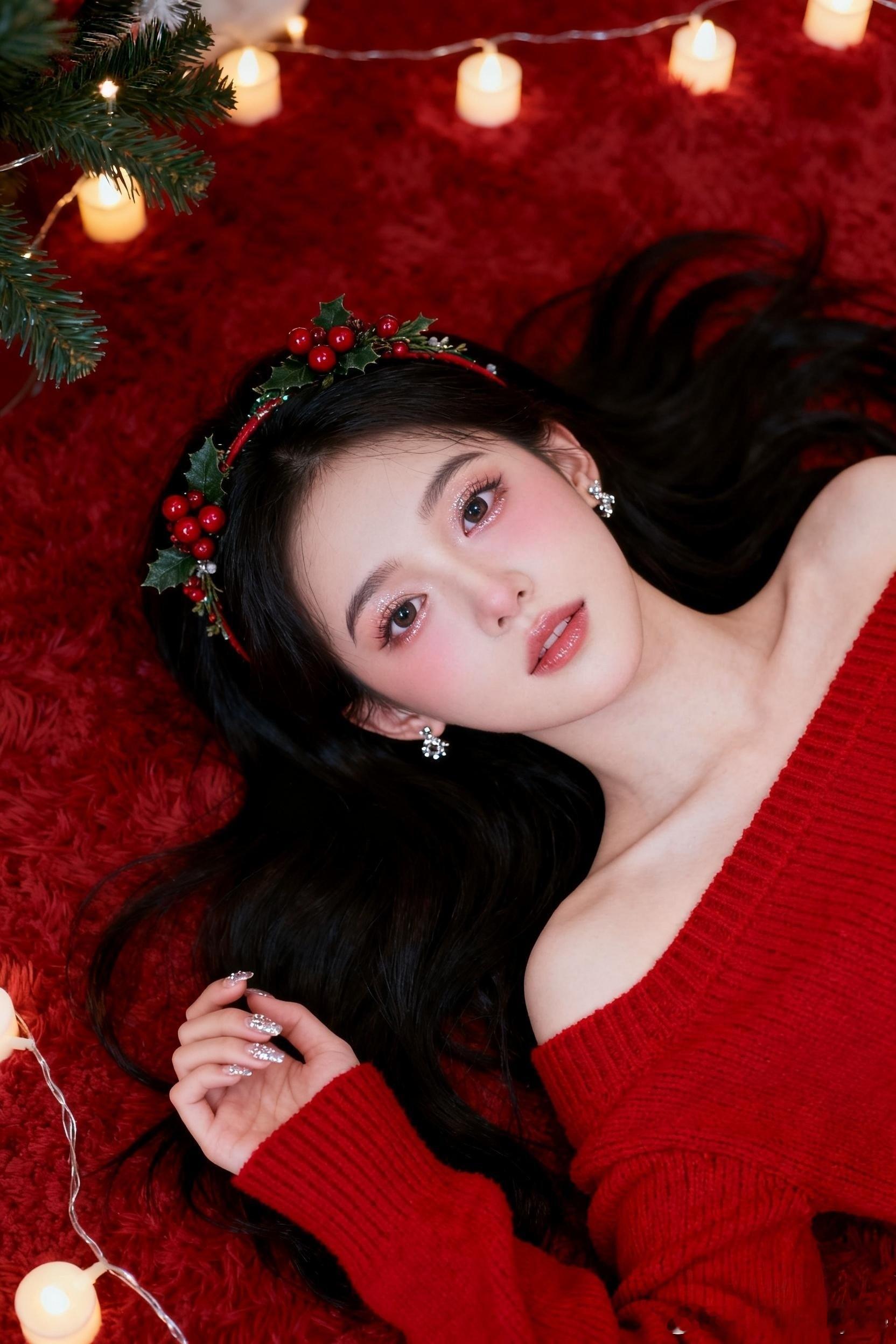 男友视角氛围感，我该闭上眼睛吗？圣诞夜和我一起过吧，我们把它过成情人节！这就叫氛