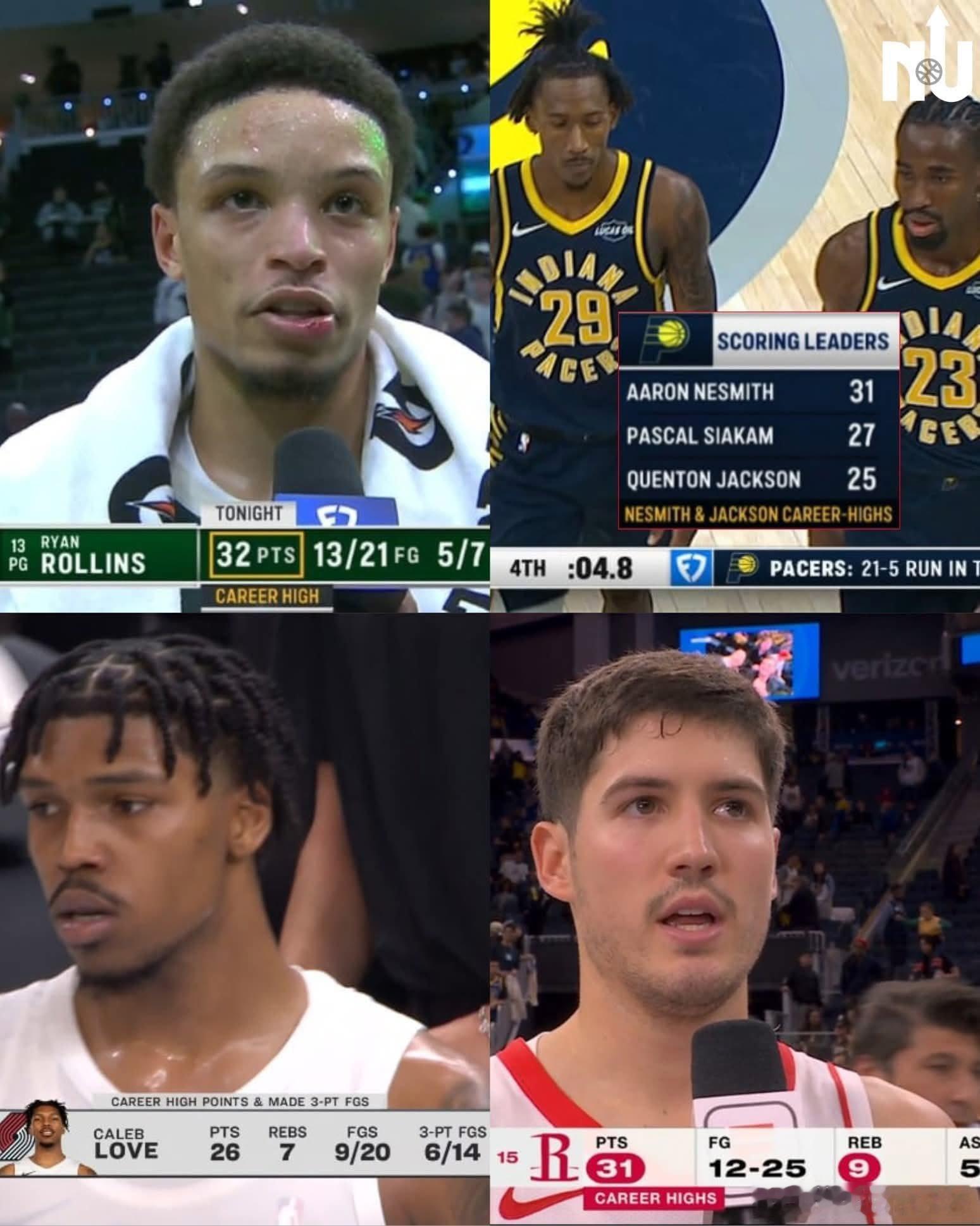 是巧合吗？新赛季开始一个月，已有6名球员在对阵勇士时创下个人生涯得分新高🧐-罗