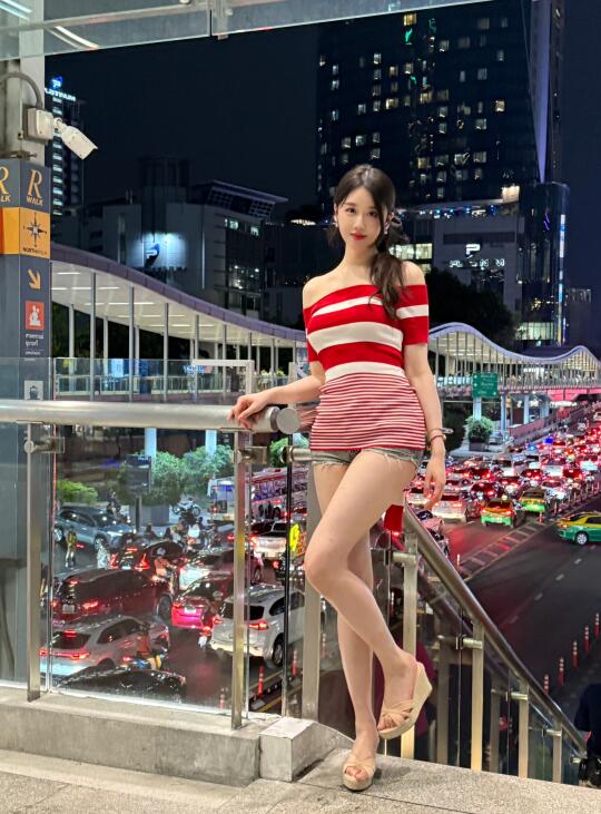 泰国游客打卡照