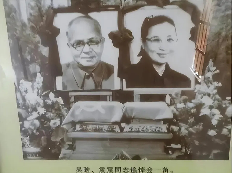 吴晗的夫人袁震，比他大三岁，二人1934年相识于袁震在病榻时。当时袁震患肺结核与