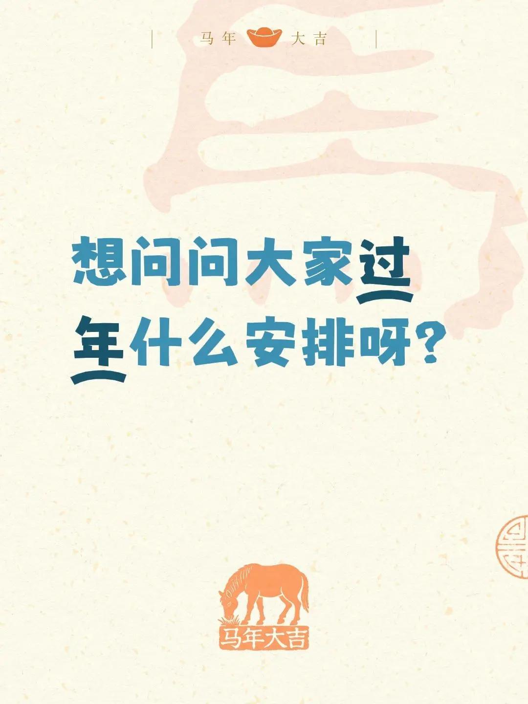 想问问大家过年什么安排呀？