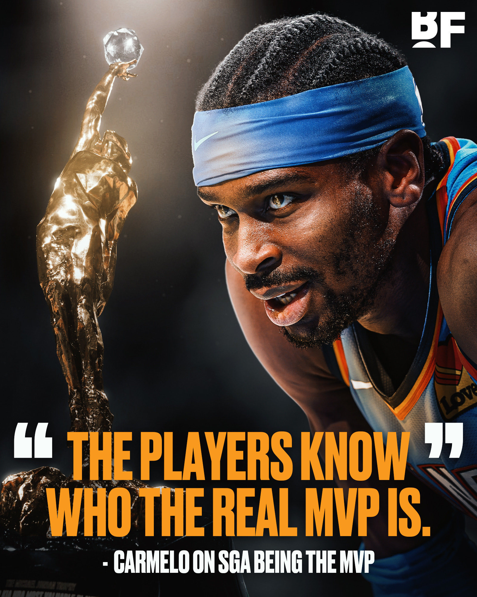 安东尼表示，亚历山大是"毫无悬念"的MVP "球员们知道谁才是真正的MVP。这才