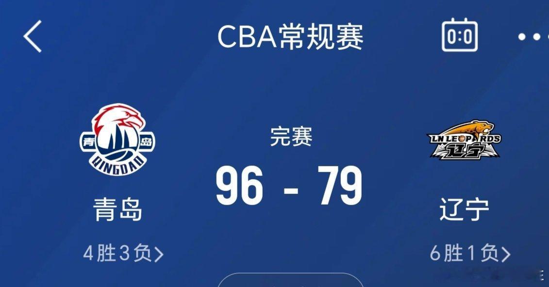 #青岛男篮vs辽宁男篮##赵继伟伤停##青岛男篮96比79辽宁男篮# 辽篮惨败青