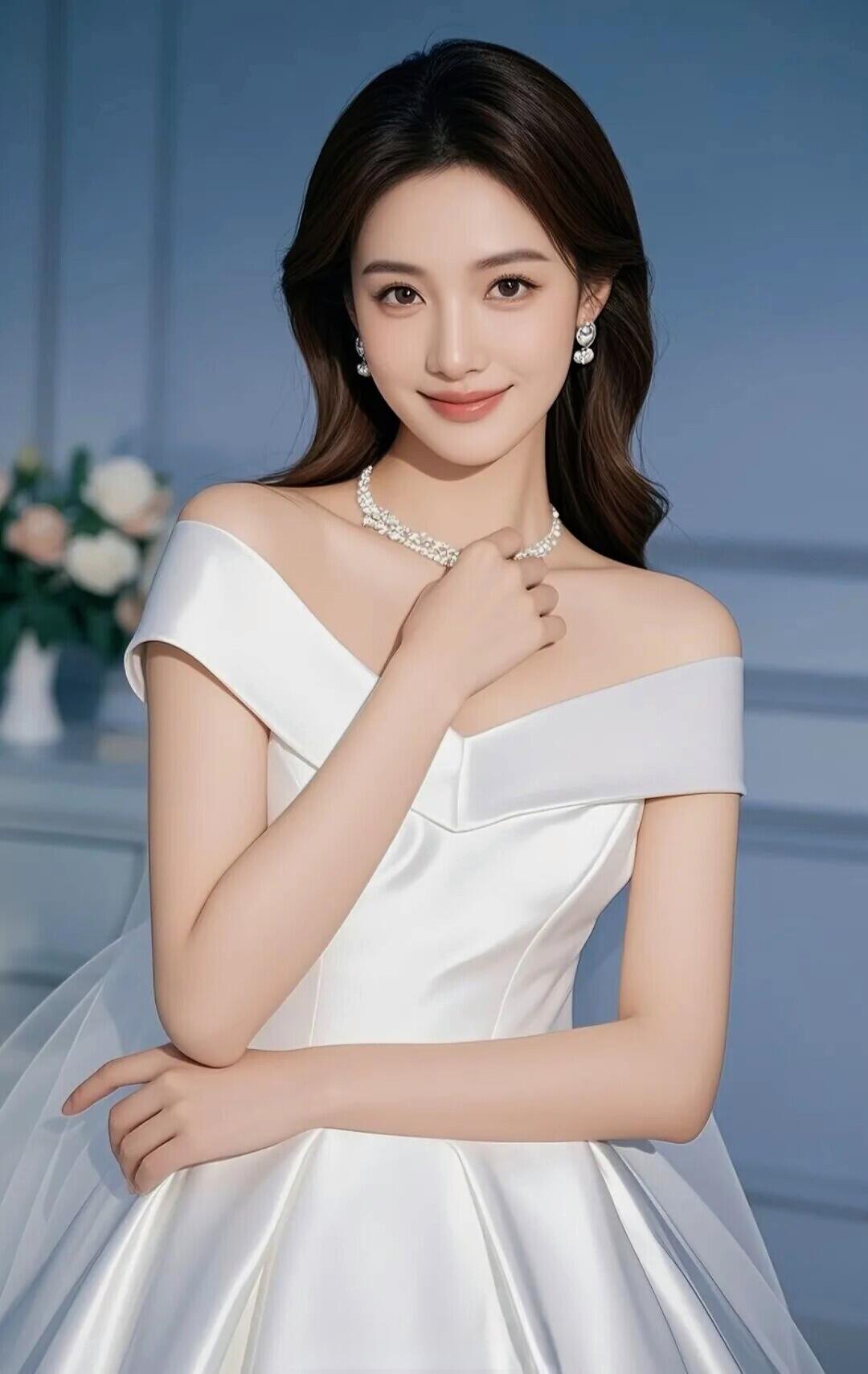 优雅白裙，闪耀珠宝，气质女神，美不胜收！