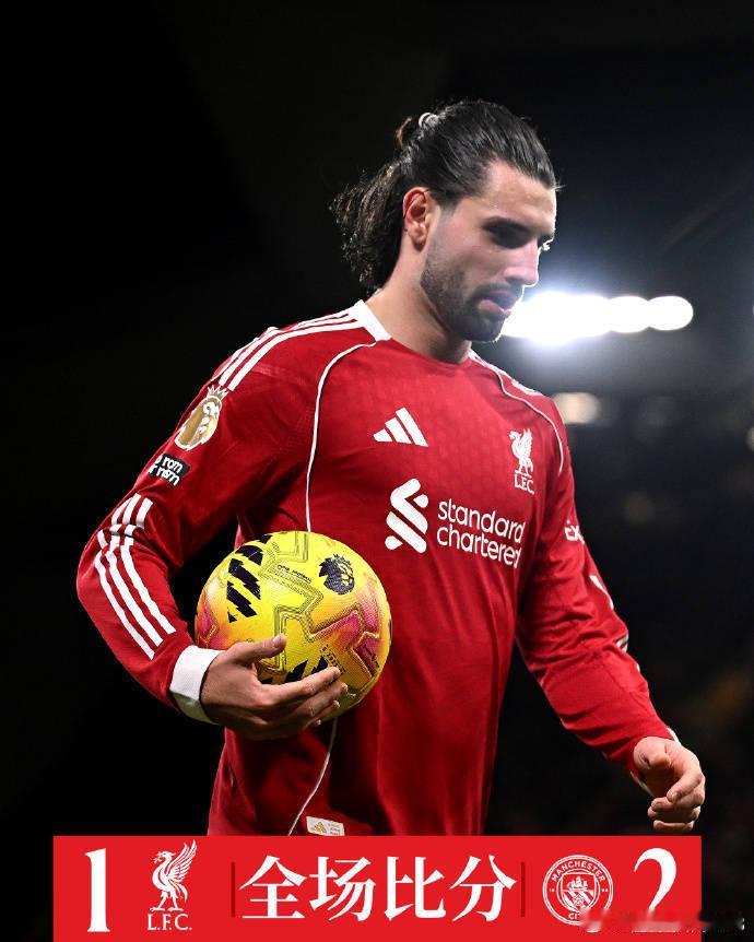 英超-索博世界波+染红哈兰德传射+点球绝杀 利物浦1-2曼城------北京时间