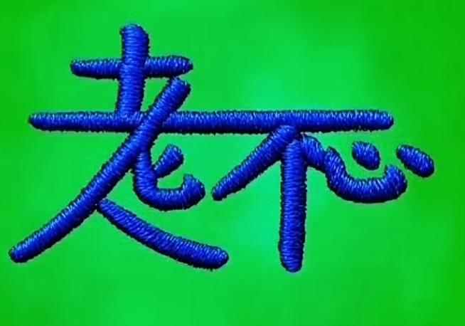 这看起来像是用线绣出的字。这十几个字呢？能认识这几个的真厉害，谁能读出来听听[作