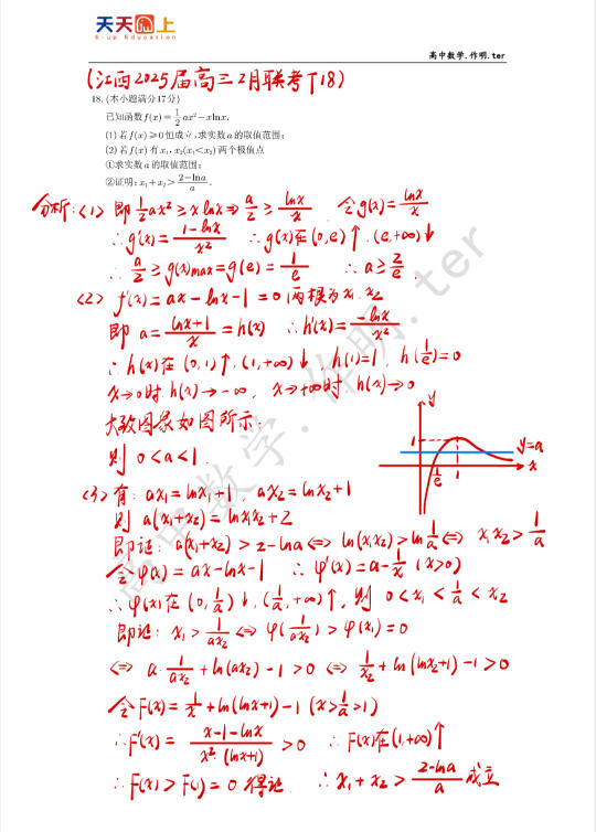 一道导数综合压轴大题