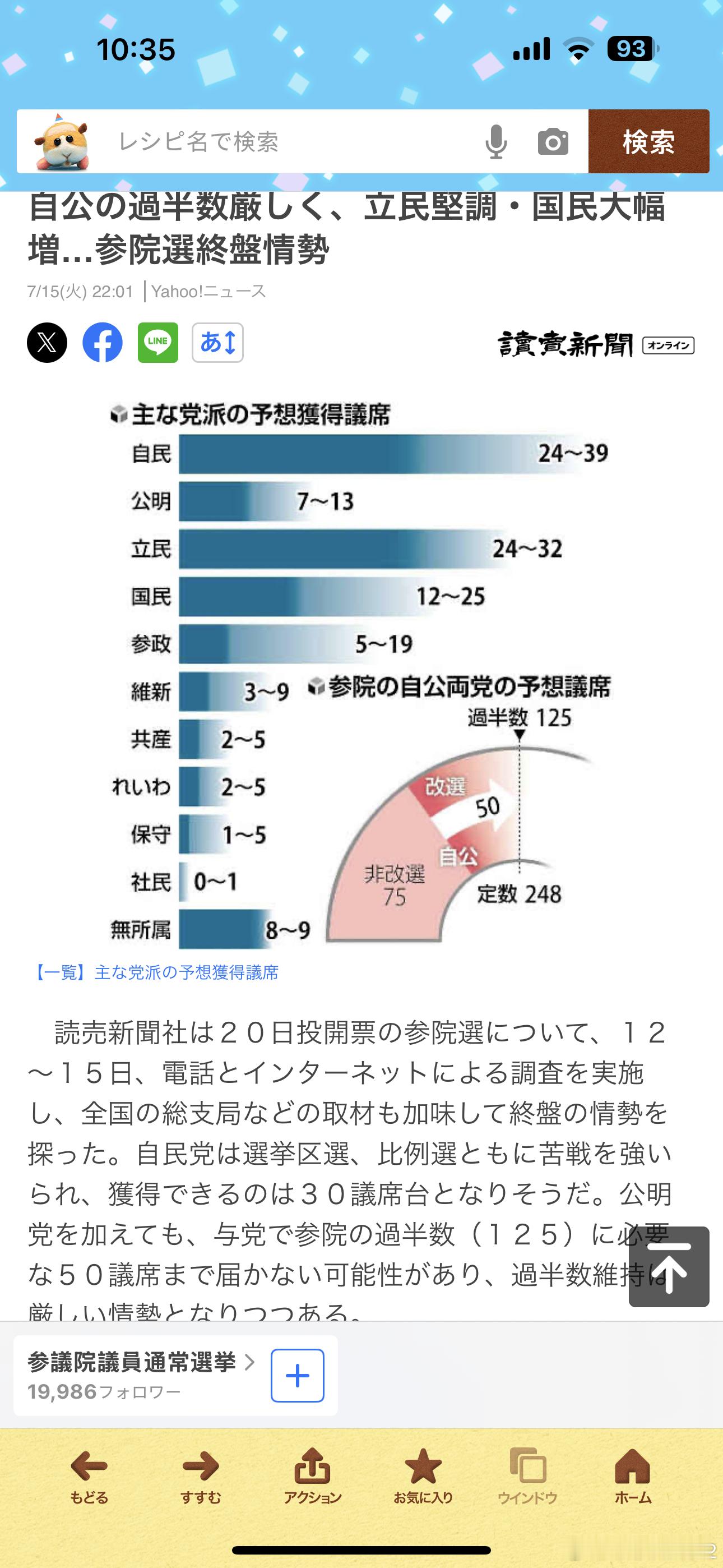 海外新鲜事日本参议院选举热点解读 再来整体看下这次的参议院大选形势[吃瓜]一句话