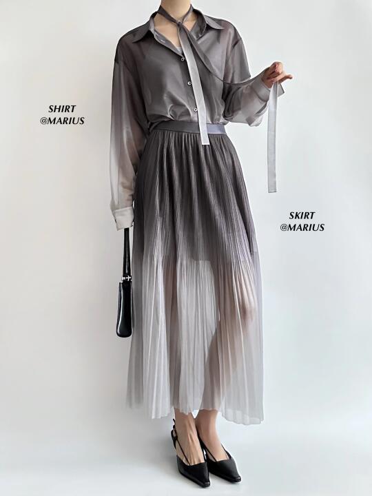 清冷艺术感ootd｜将水墨画穿成衣裙🩶
