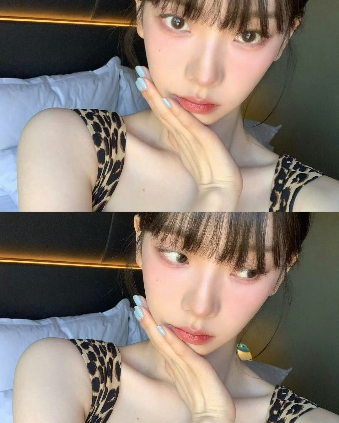 柳智敏ins更新豹纹小短裙➕黑丝 ​​​