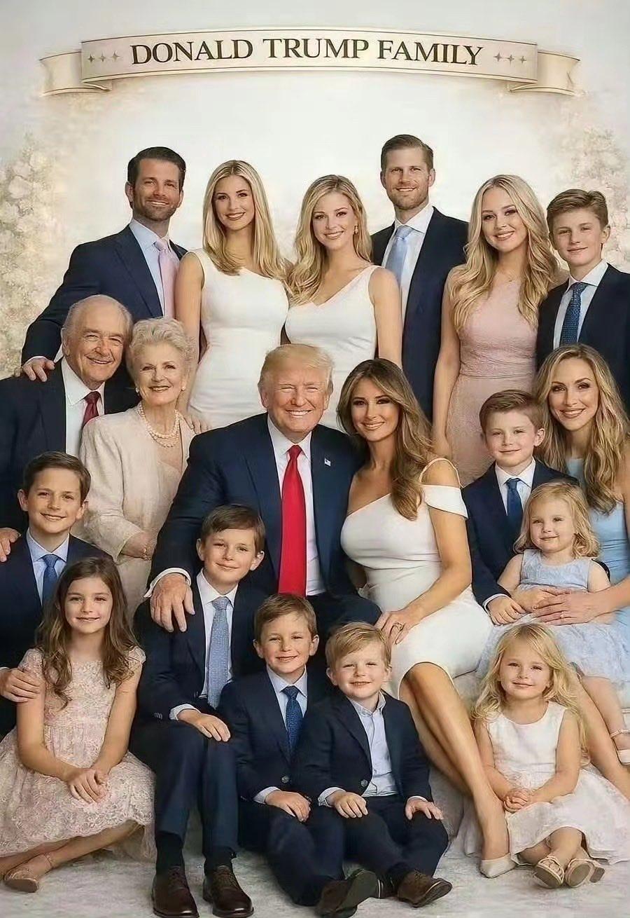 最近海外华川粉一起刷屏狂吹特朗普家族，说整个家族没有一个有纹身、没有一个有肥胖，